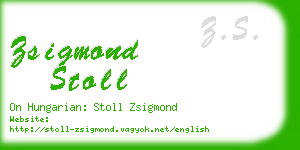 zsigmond stoll business card